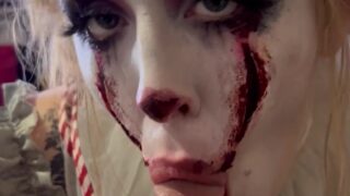 Paleseafoam – Spooky Clown Deepthroat Blowjob Sex Tape